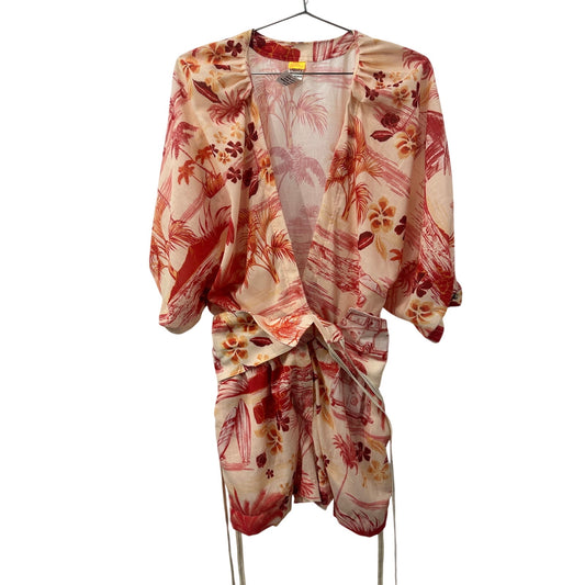 Agua Bendita Linnea Tropical V-Neck 3/4 Sleeve Romper Women's