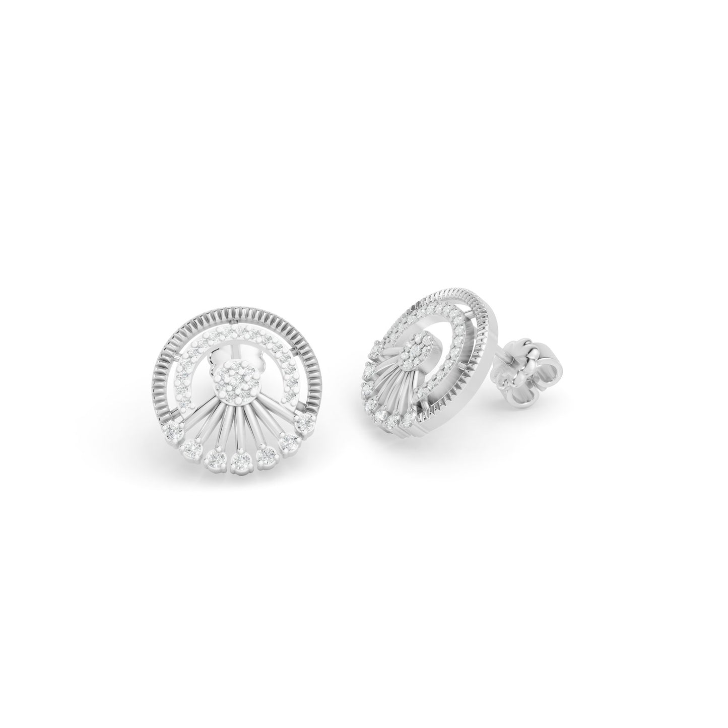 0.32 CTW 14K White Gold Diamond Stud Earrings