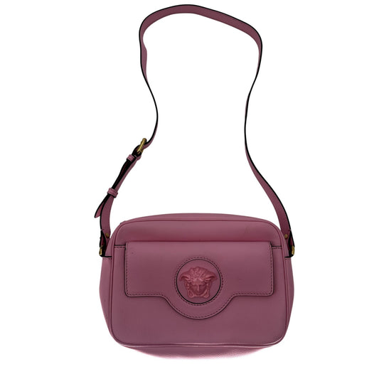 Versace Leather La Medusa Crossbody Camera Bag