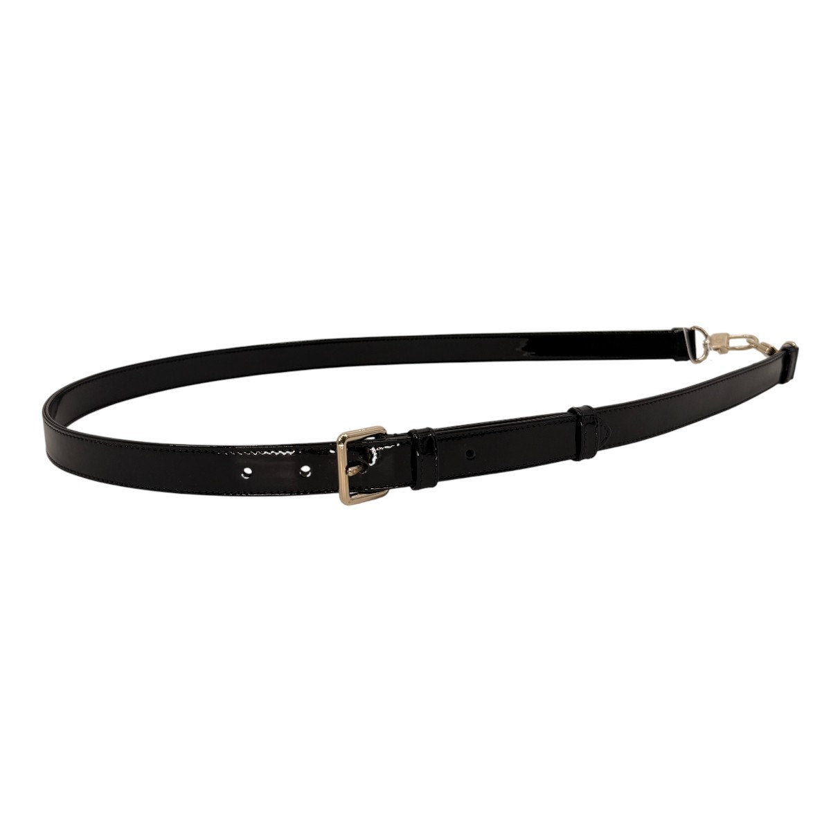 Christian Dior Locket Bag Strap Patent Leather Gold Hardware Adjustable