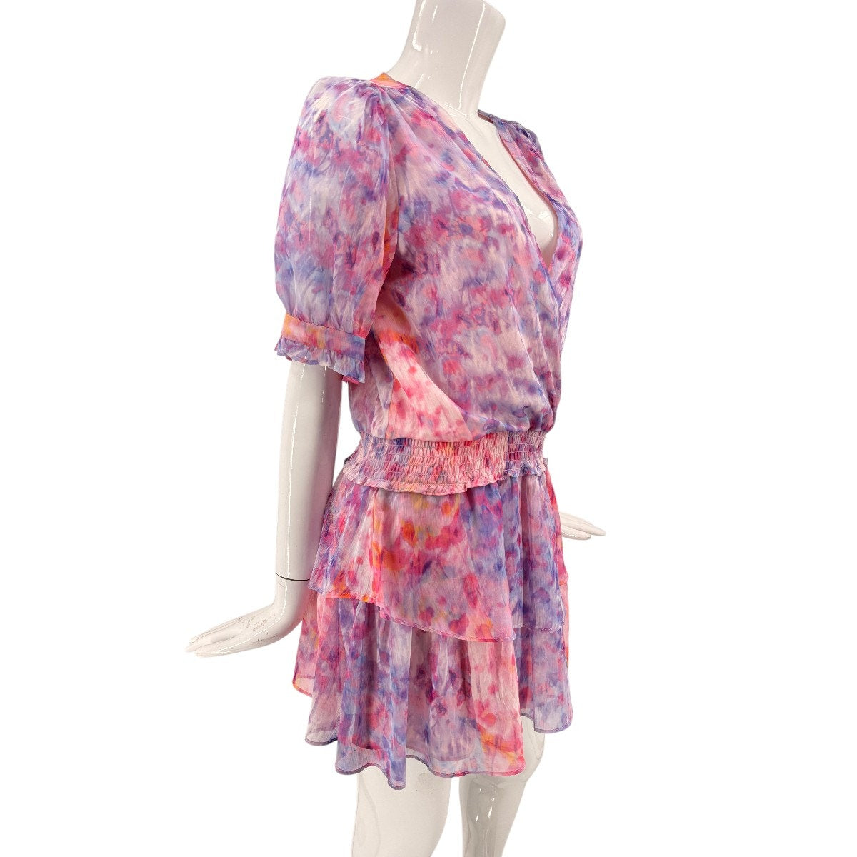 Amanda Uprichard Adriel Polyester Smocked Mini Dress