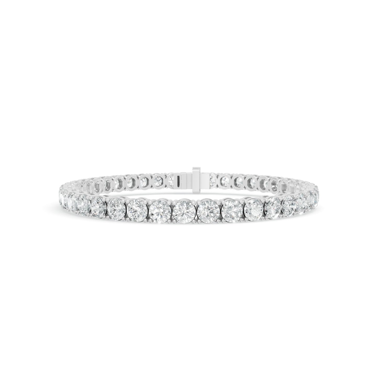 15.22 ctw Diamond 4P Classic 14K White Gold Tennis Bracelet