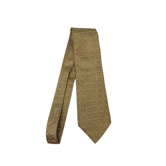 Fendi Silk FF Monogram Neck Tie Gold