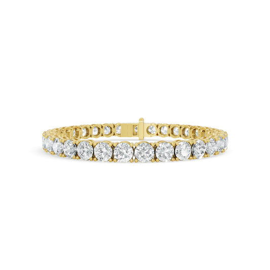 17.06 ctw Diamond 4P Classic 14K Yellow Gold Tennis Bracelet