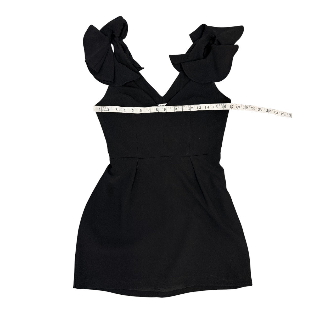 Amanda Uprichard Gimlet Ruffle V-Neck Mini Dress