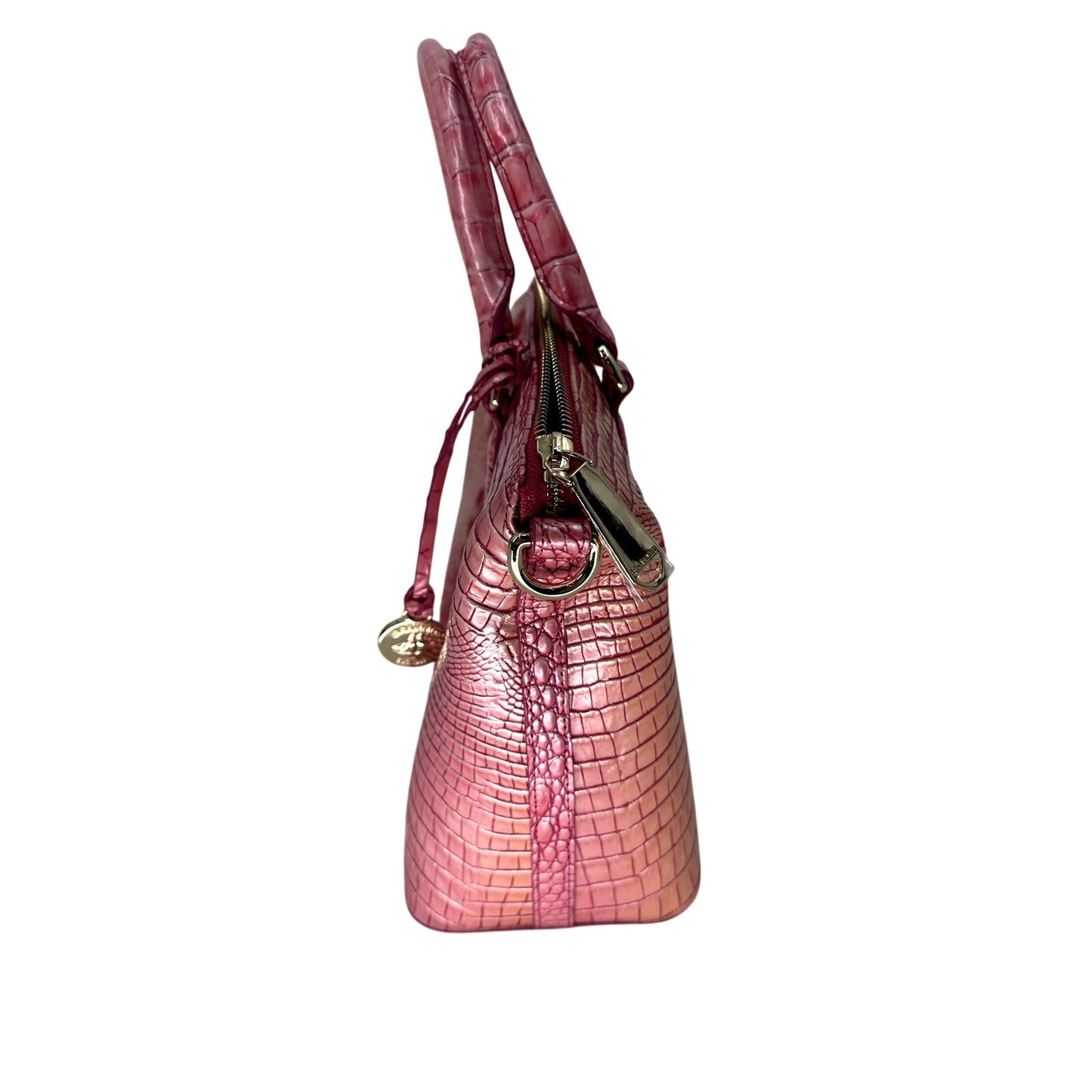 Brahmin Croc Embossed Leather Ombre Duxbury Satchel Bag