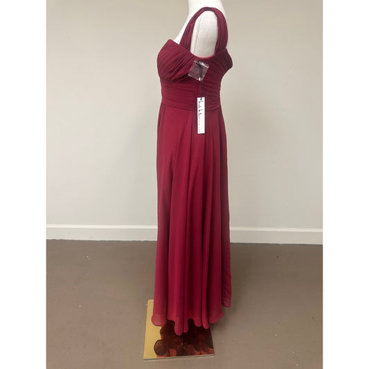 Nicole Miller Bridesmaid Bridal Formal Pleated Dress