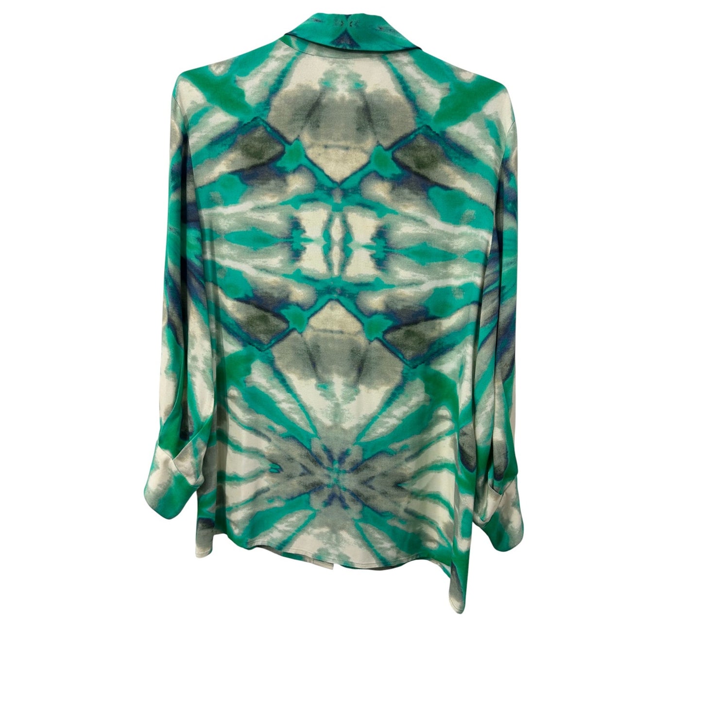 Alexis Tie Dye Eres Button-Up Top Wide Leg Andy Pants Green Kaleidoscope