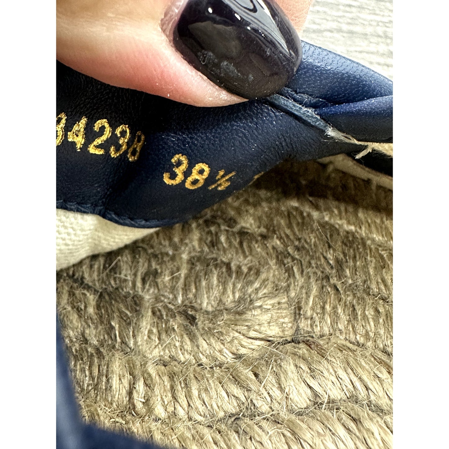 Gucci Leather Quilted GG Logo Espadrille Flats