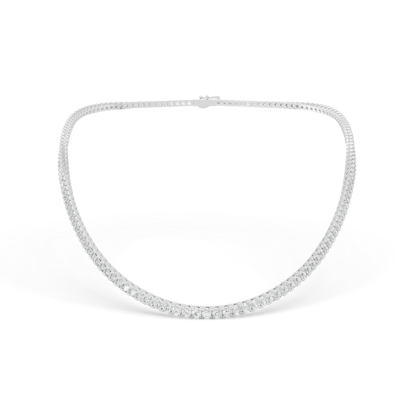 11.10 CTW 14K White Gold Diamond Tennis Necklace
