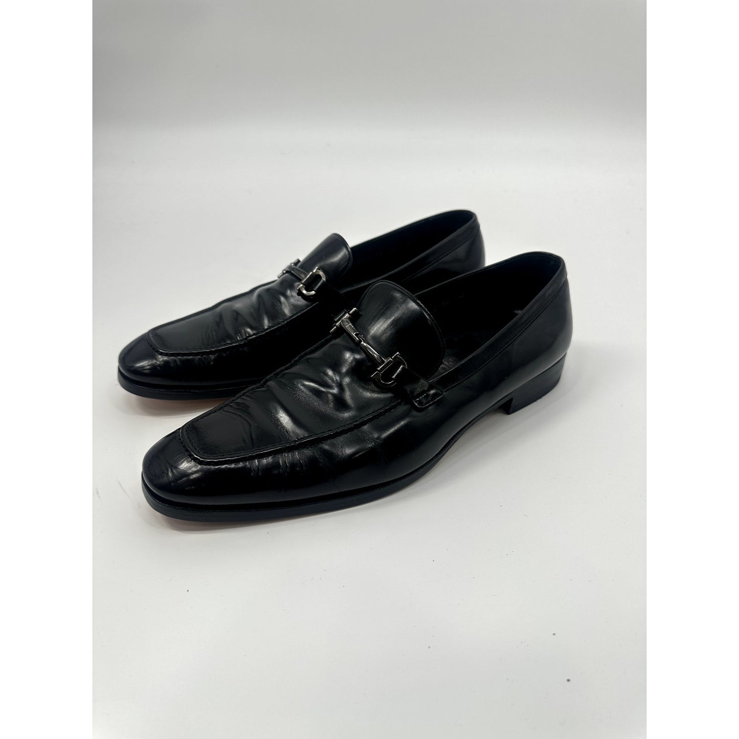 Salvatore Ferragamo Leather Gancini Flat Loafers