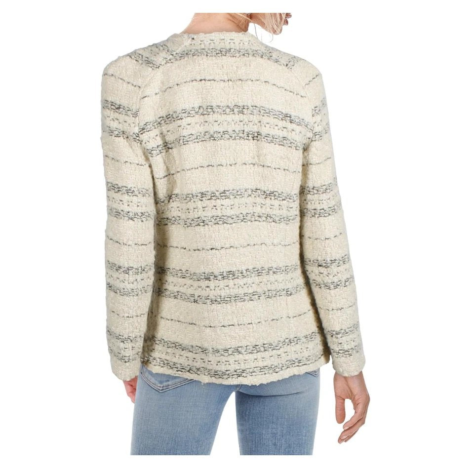 Iro Paris Bouclé-Tweed Jacket Wool Blend Nine Frayed