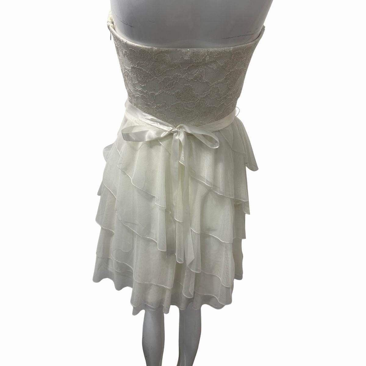 Love Reign Rhinestones Studded Ruffle Tulle Mini Dress Women's