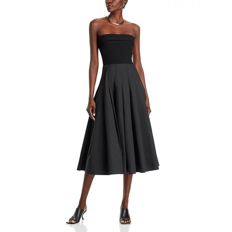 Proenza Schouler White Label Warren Pleated A-line Tube Midi Dress