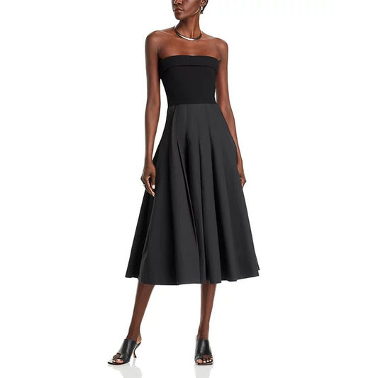 Proenza Schouler White Label Warren Pleated A-line Tube Midi Dress