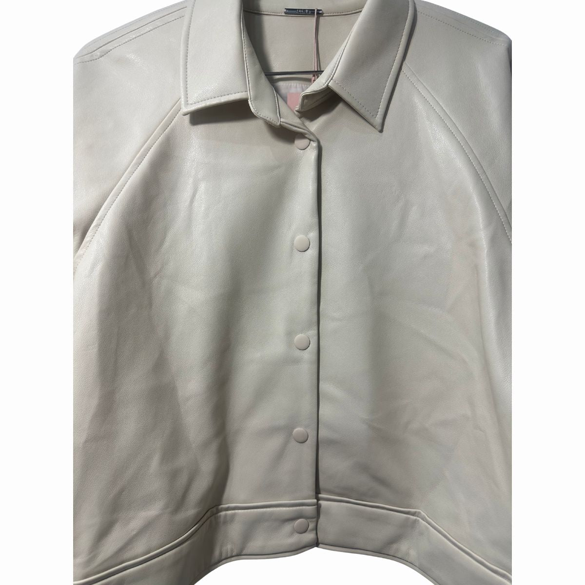 Alexis Ivory Faux Leather Ceci Jacket Buttoned Cuff Women's