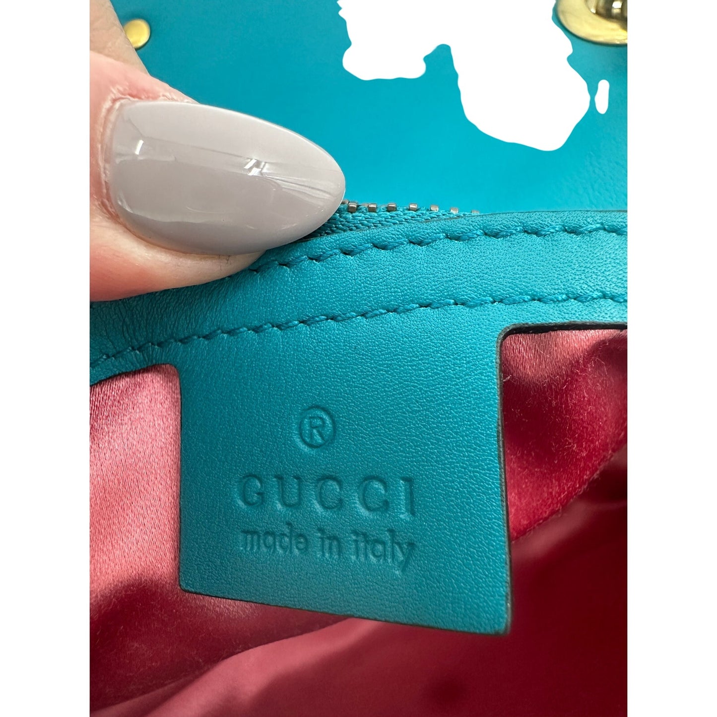Gucci Velvet Quilted GG Marmont Chain Crossbody Bag