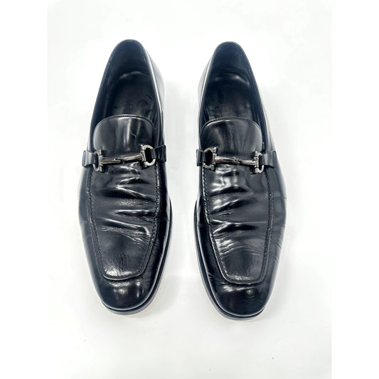 Salvatore Ferragamo Leather Gancini Flat Loafers