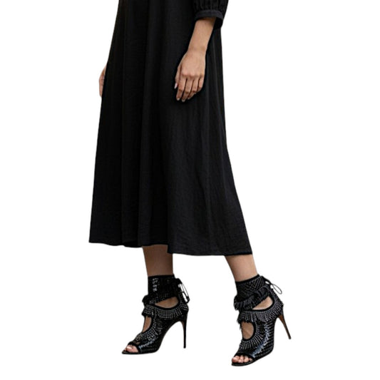 Aquazzura Sexy Thing Studded Fringe Python Stiletto Sandals