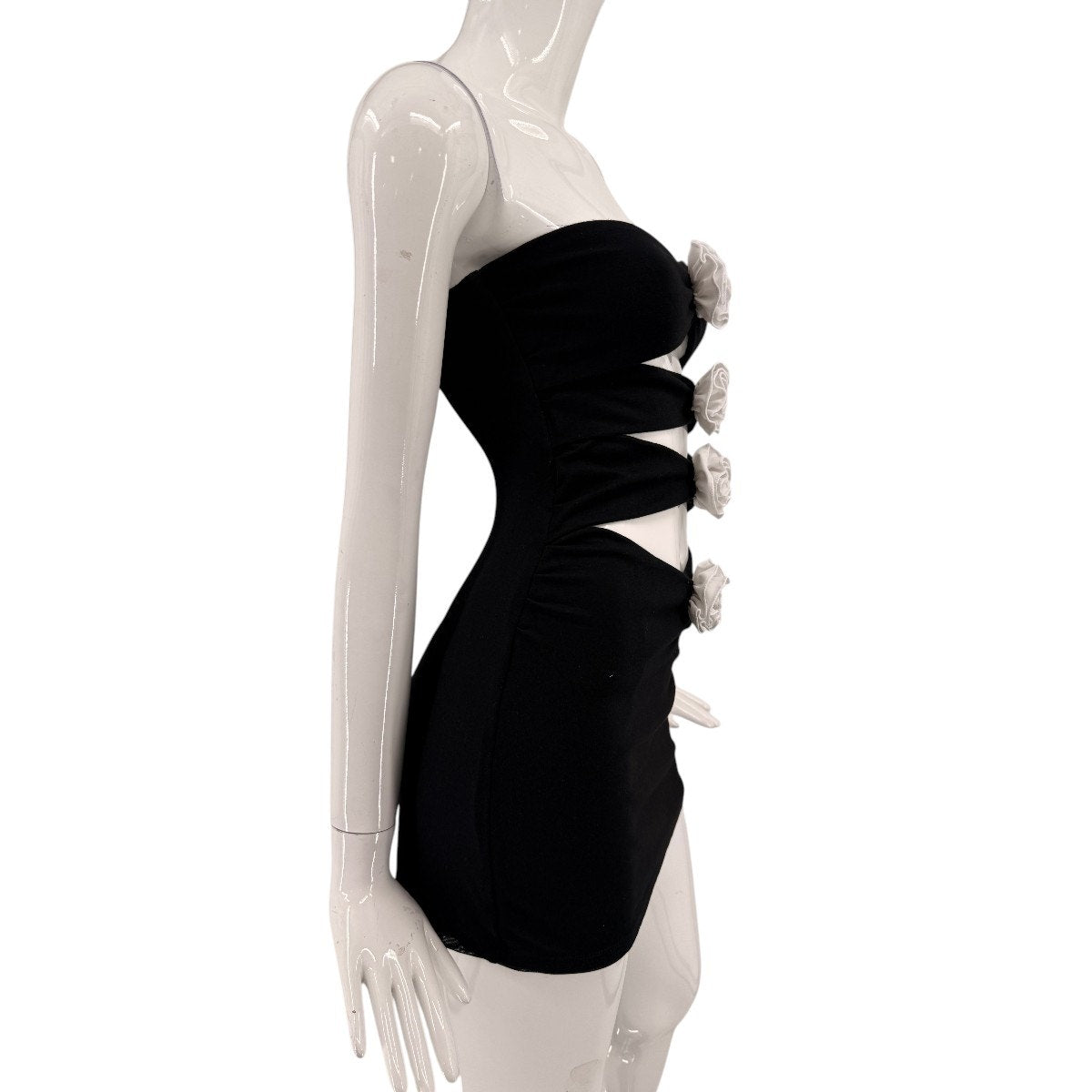 NBD Marianna Rose Applique Strapless Cutout Mini Dress