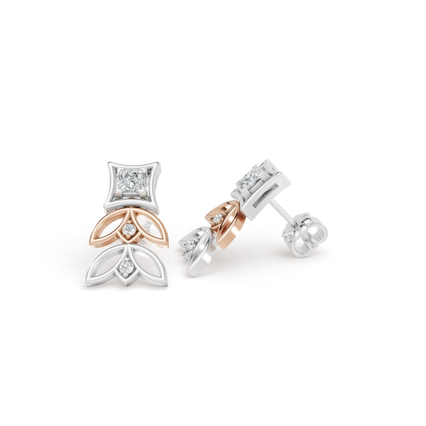 0.49 CTW 14K Plumb Gold Diamond Stud Earrings