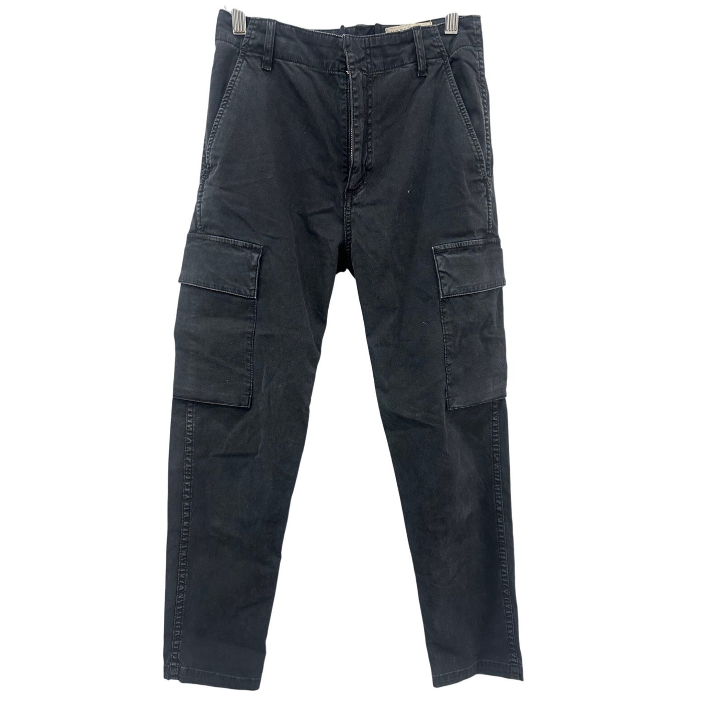 Citizens of Humanity Black Cotton Twill Gaia Cargo Pants  Women's