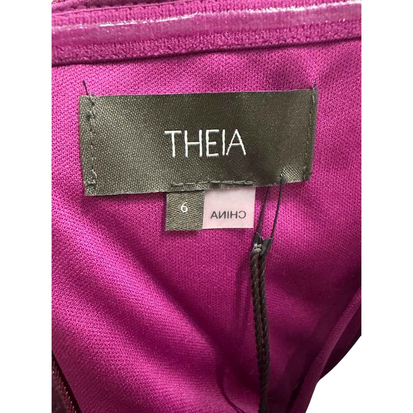 Theia Aimee Strapless Jacquard Fit and Flare Maxi Gown