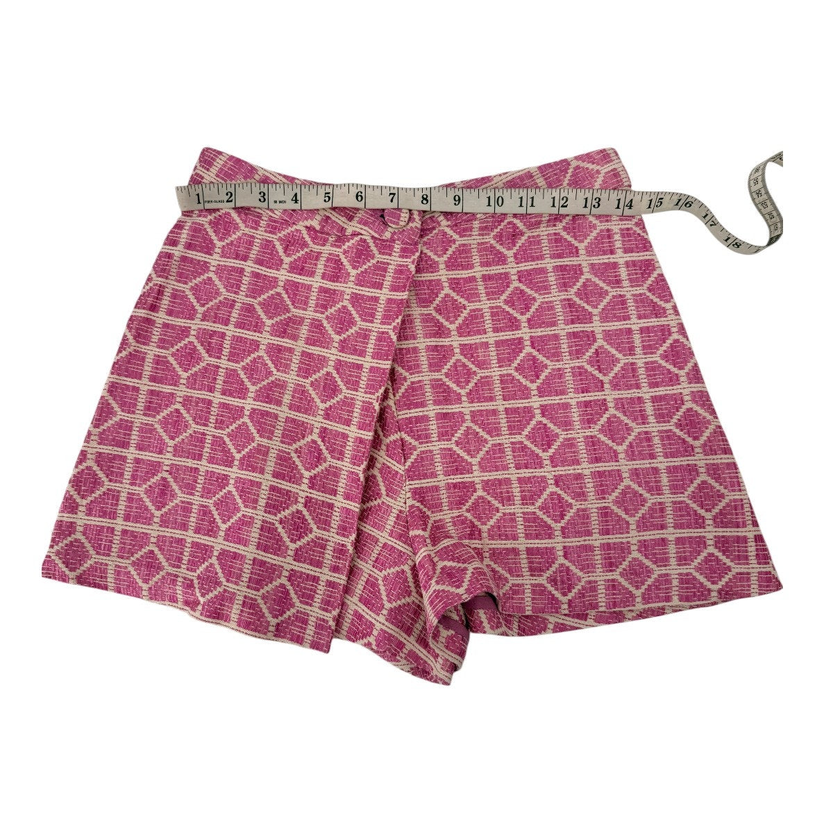 Alexis Cotton Blend Valley Geometric Print Skort Shorts Pink Women's Size Small