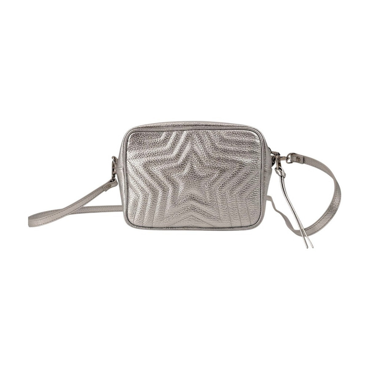 Stella McCartney Glitter Star Mini Crossbody Bag Metallic Gray Women's One Size