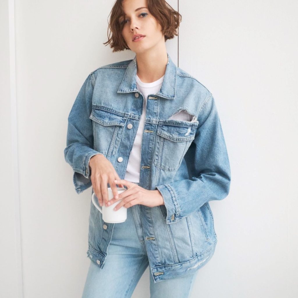 DL1961 Dunaway Denim Oversized Bonmie Trucker Jacket Women's