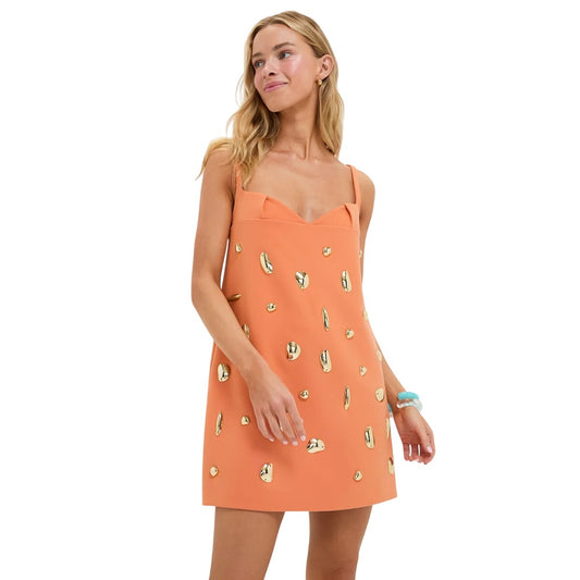 Alexis Larsen Gold Accent Sweetheart Mini Dress