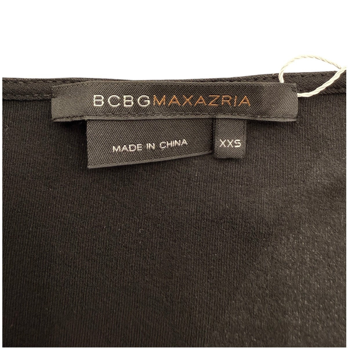 BCBGMAXAZRIA Lace-Up Ruched Mesh Long Sleeve Top Black Women's Size XXS