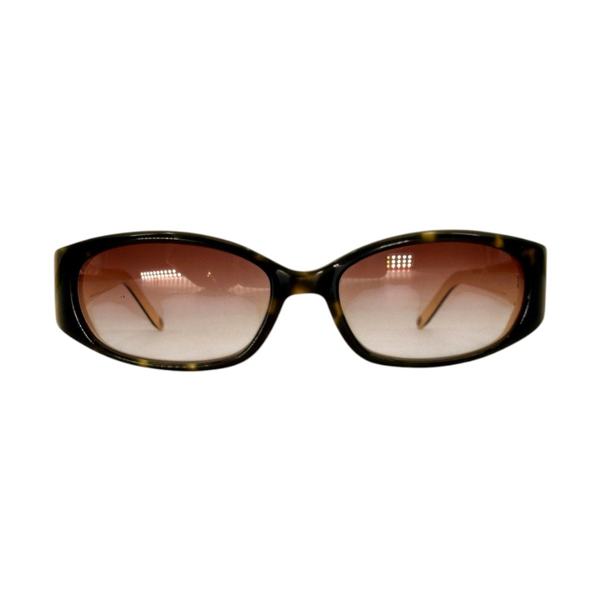 Versace Vintage Tortoiseshell Rectangle Sunglasses Black Brown Medusa Women's OS