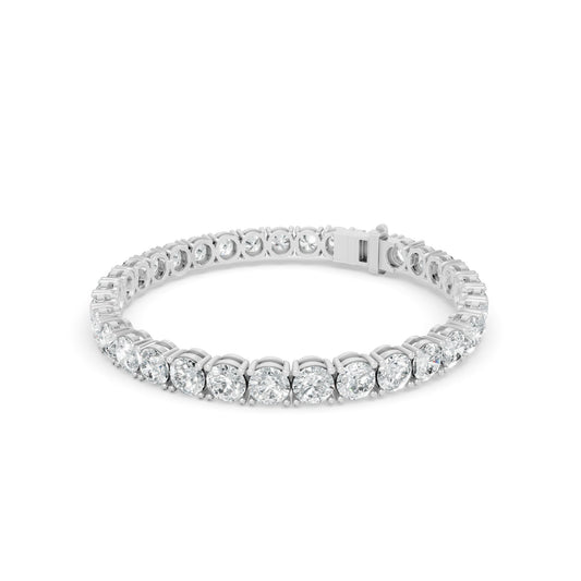 17.10 ctw Diamond 4P Classic 14K White Gold Tennis Bracelet