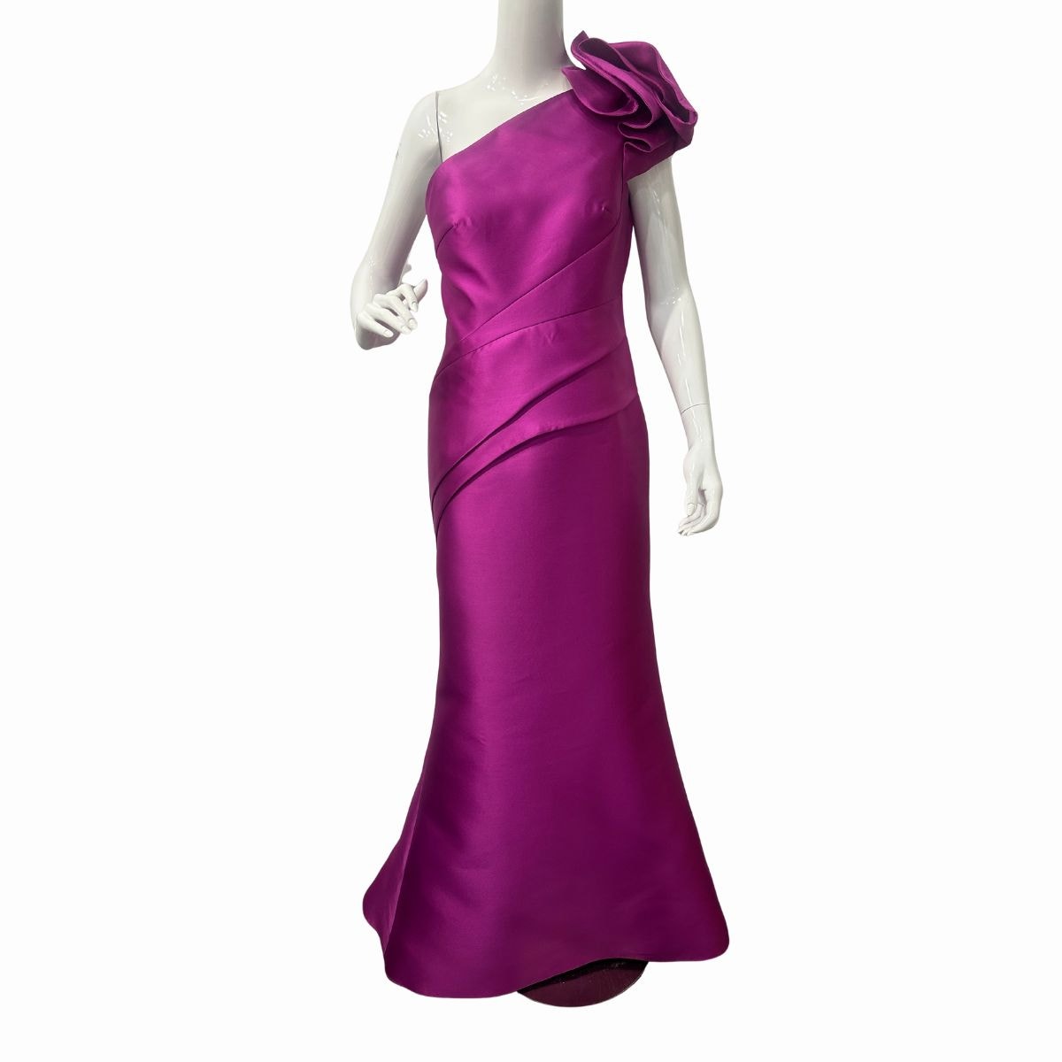 Alexander By Daymor One-Shoulder Pleated Mermaid Maxi Dress