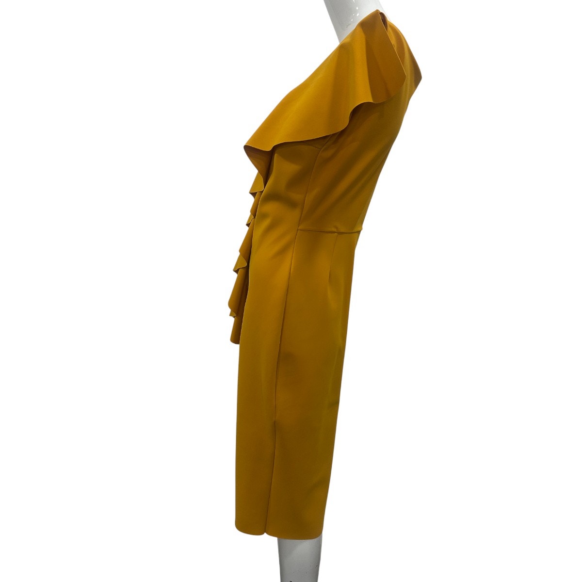 Chiara Boni Ruffle Accent Sleeveless Midi Dress