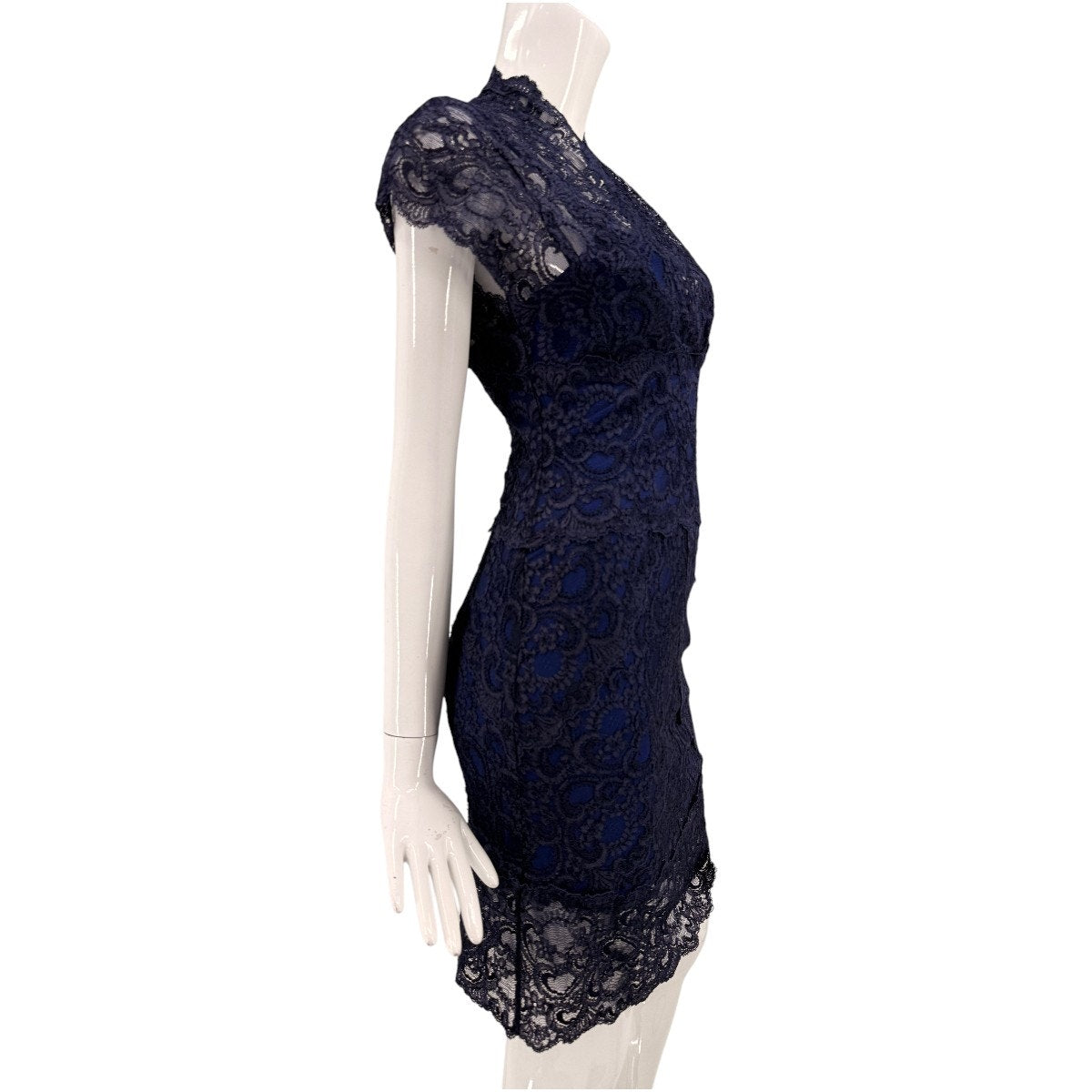 Nicole Miller Lace Sheath Cocktail Mini Dress