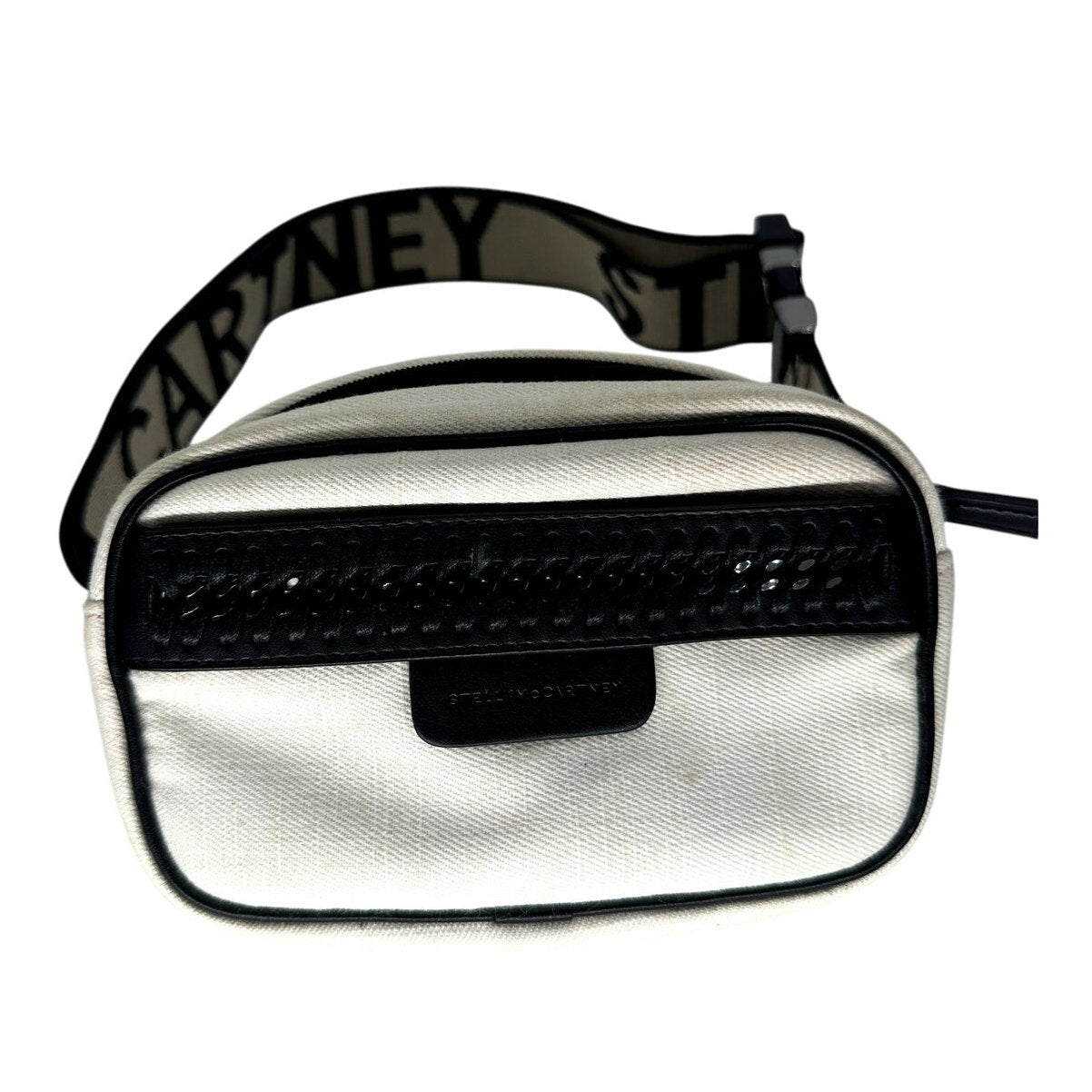 Stella McCartney Logo Accent Strap Belt Bag Canvas Ivory