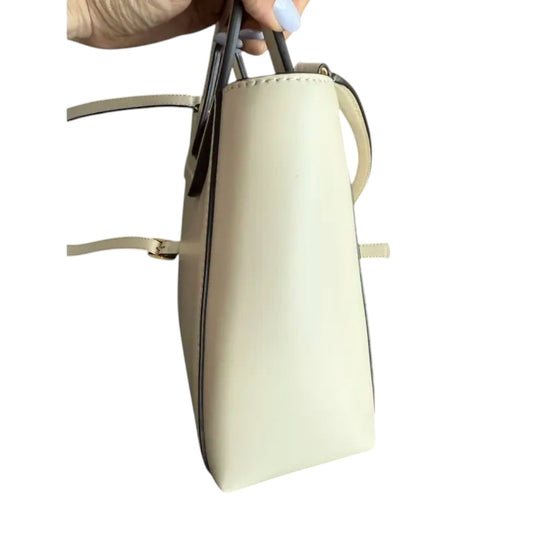 Staud Leather Mini Shirley Crossbody Bag Cream