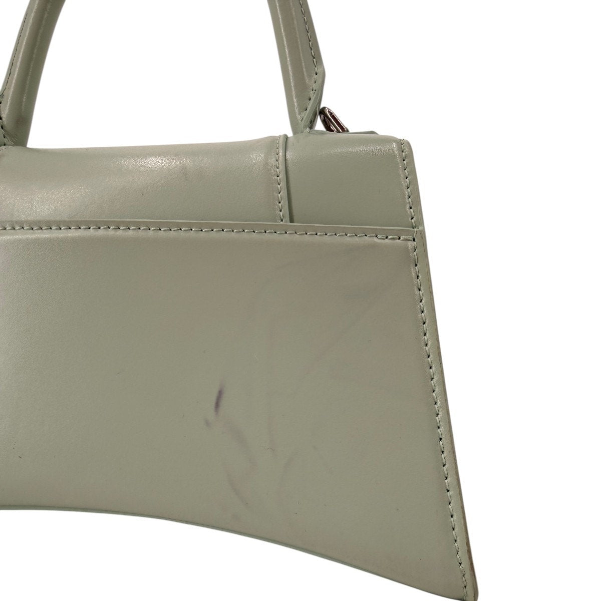 Balenciaga Hourglass Smooth Leather Top Handle Bag Mint Green Women's One Size