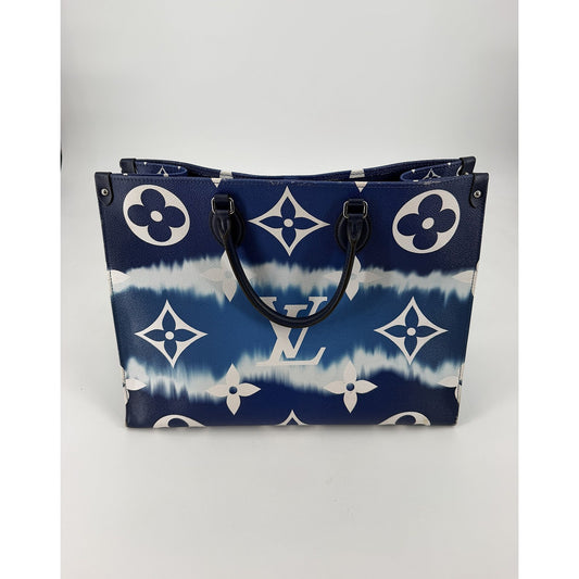 Louis Vuitton Escale OnTheGo GM Blue Tie Dye Giant Monogram Tote Bag M45120