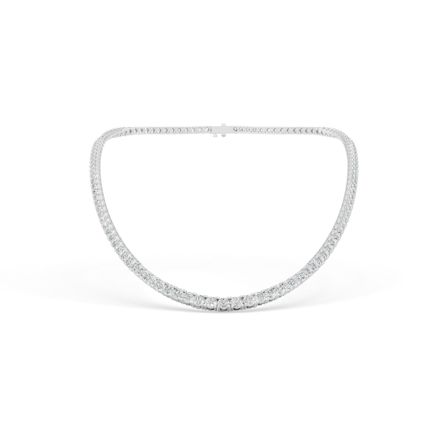 22.88 CTW 14K White Gold Diamond Tennis Necklace