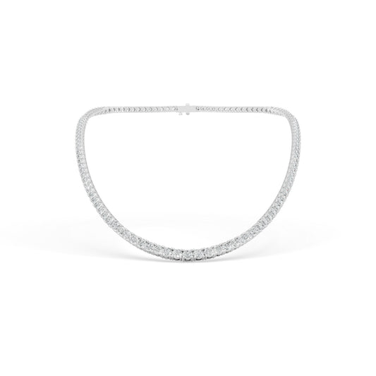 22.88 CTW 14K White Gold Diamond Tennis Necklace