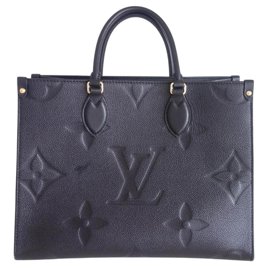 Louis Vuitton Leather Monogram OnTheGo GM Tote Bag Black