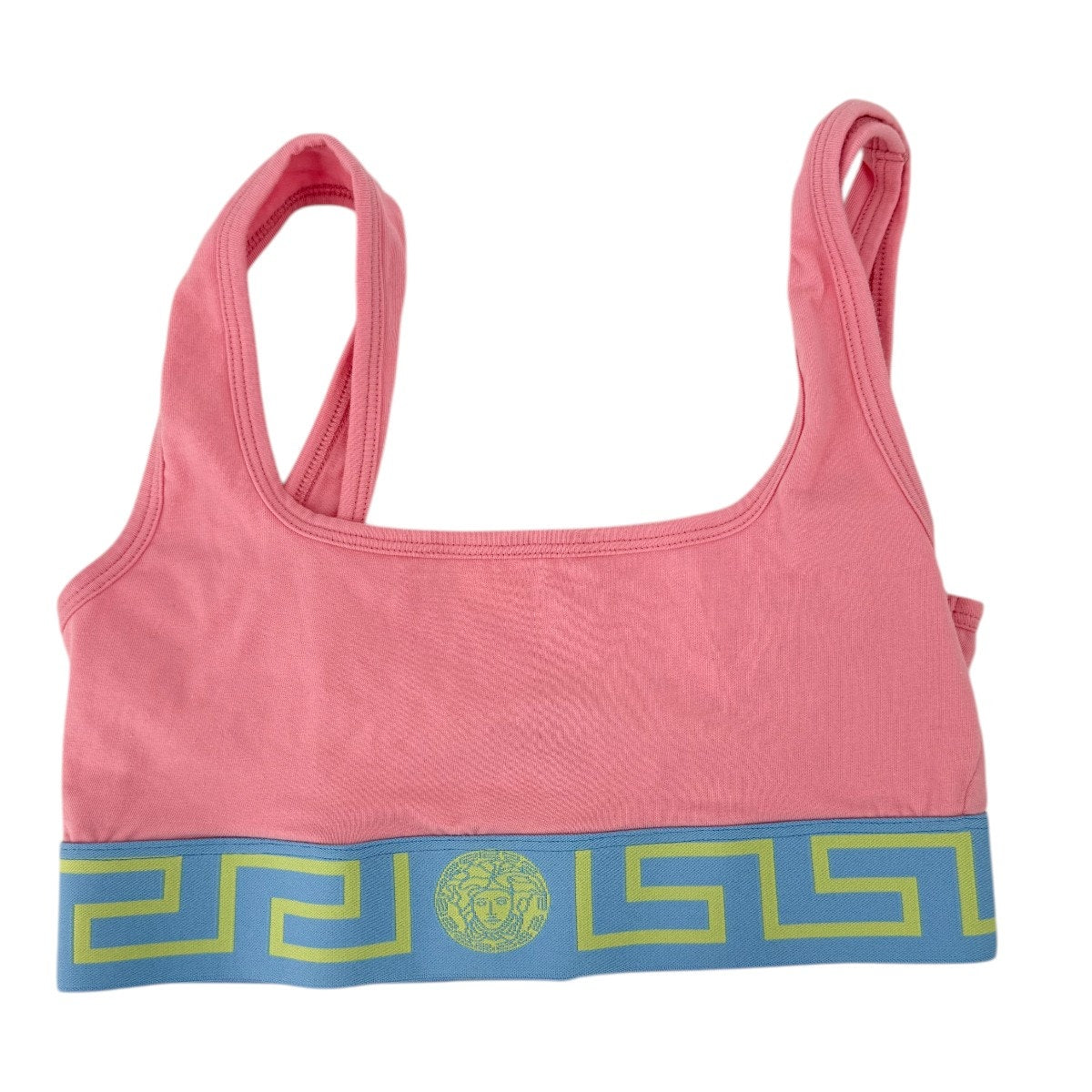 Versace Greca Border Scoop Neck Sports Bra Top