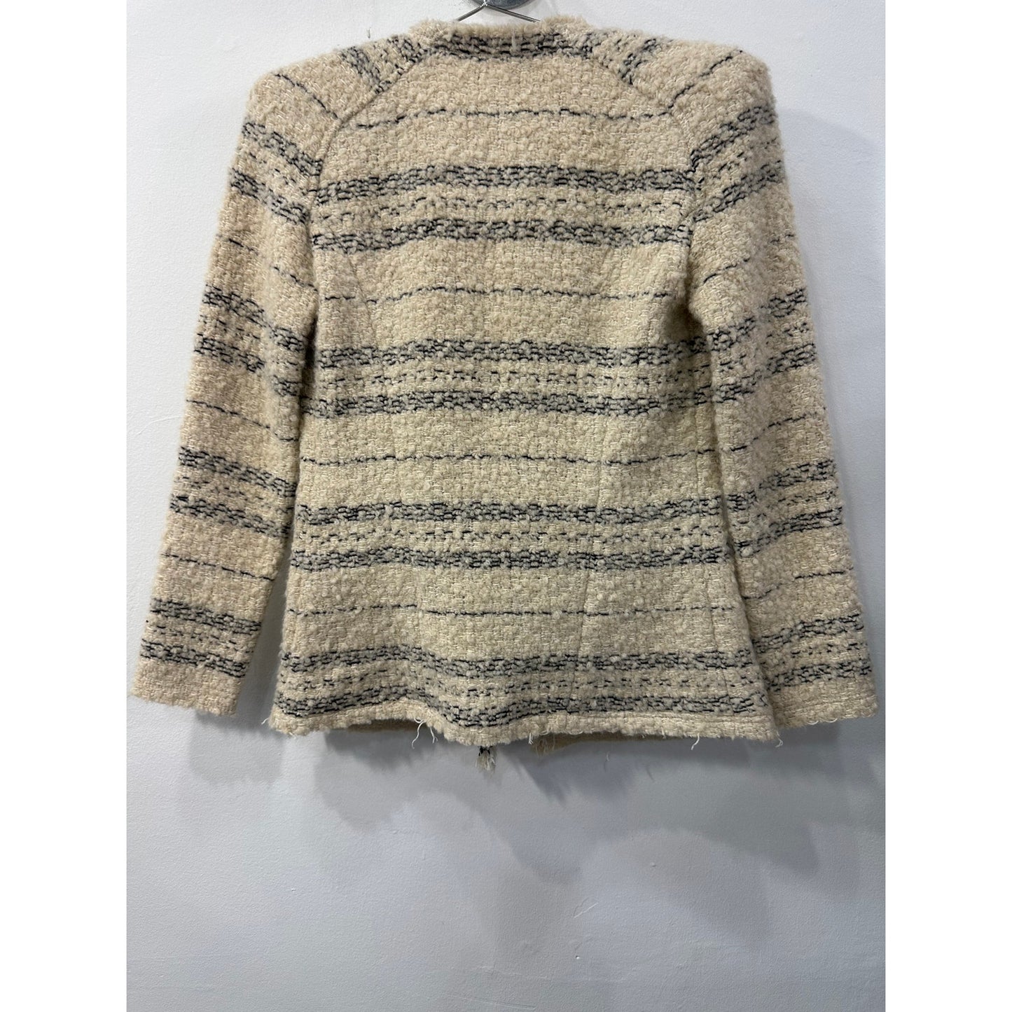 Iro Paris Bouclé-Tweed Jacket Wool Blend Nine Frayed
