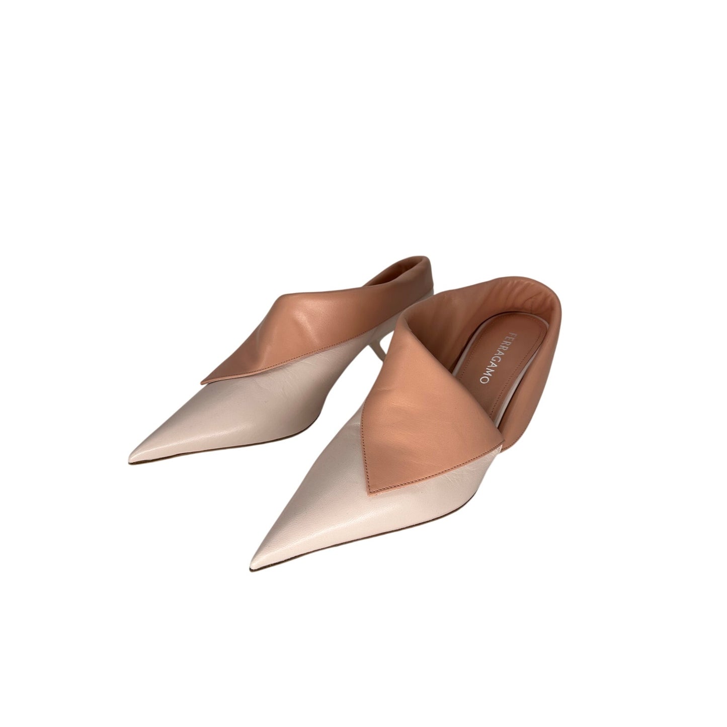 Ferragamo Leather Littyn 55 Pointed Toe Booties
