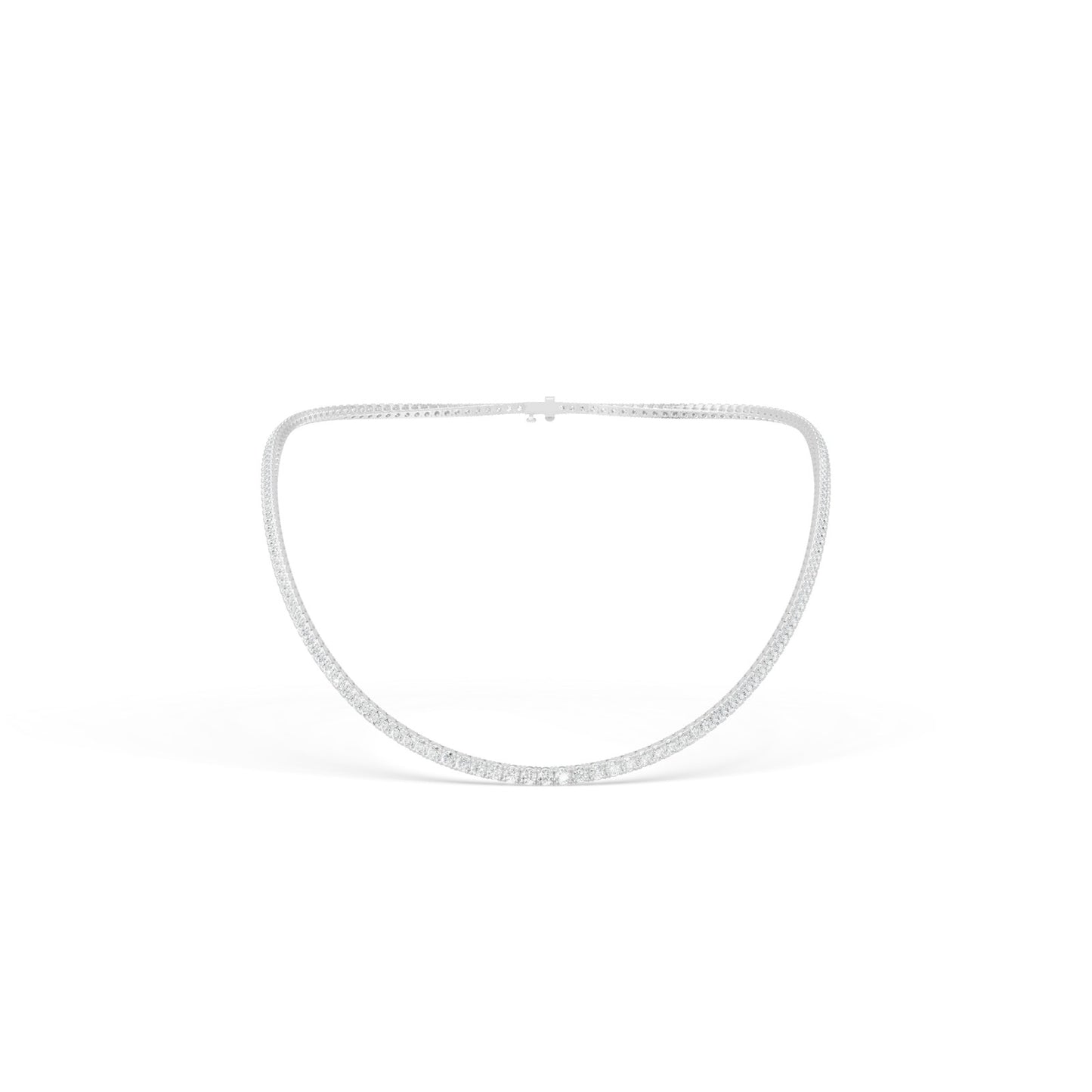 12.90 CTW 14K White Gold Diamond Tennis Necklace