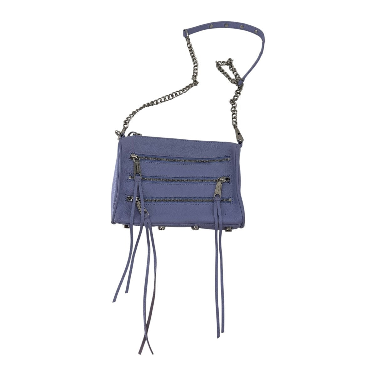 Rebecca Minkoff Avery Leather Chain Strap 3 Zip Crossbody Bag