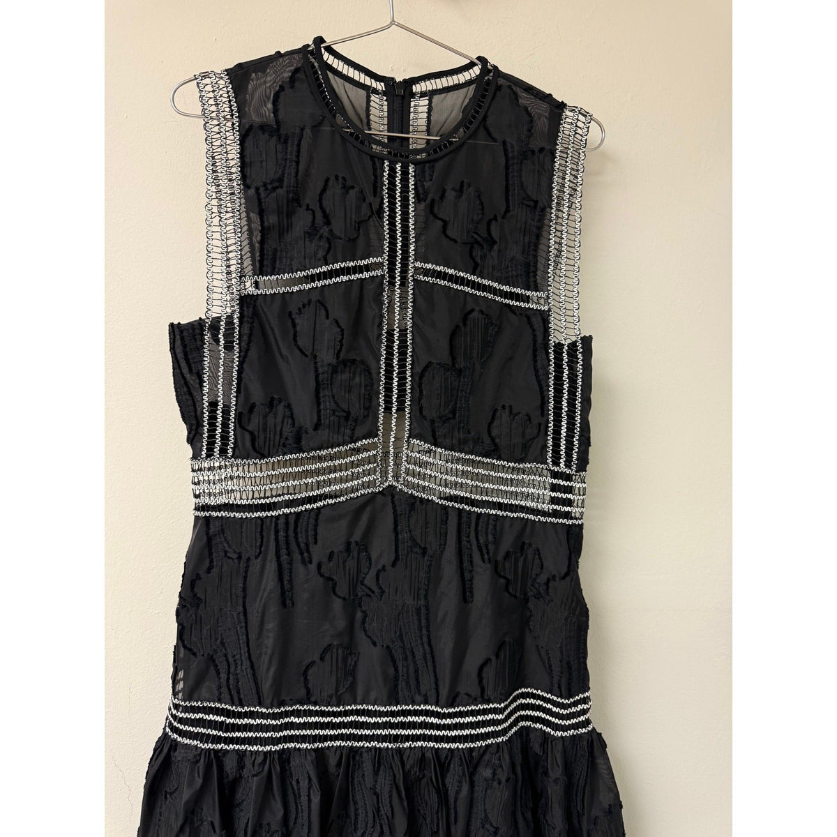 Alexis Rajani Sleeveless A-Line Mini Dress Lace Trim